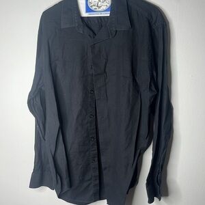 Men’s Apt. 9 Black Button Up Shirt Large